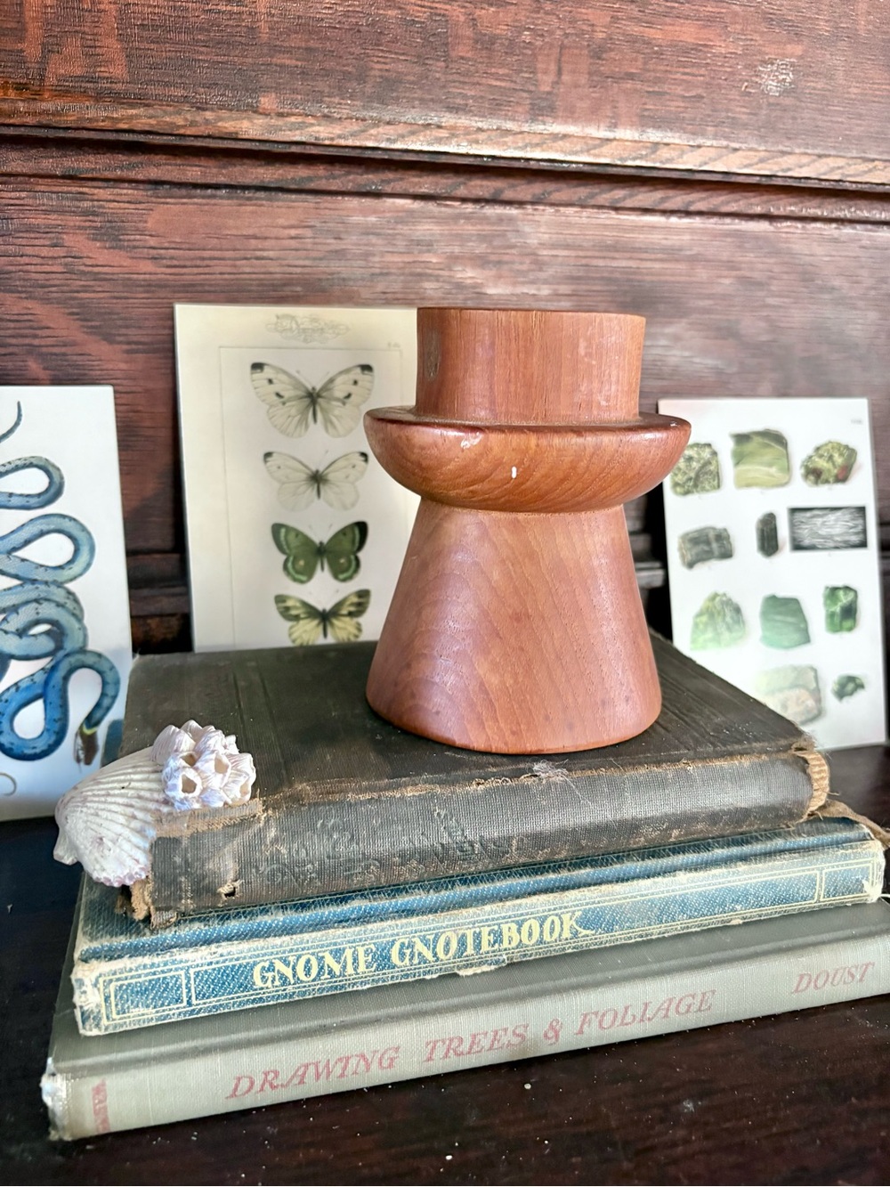Mid-Century Modern Teak Wooden Candle Holder - Goodwood Brand